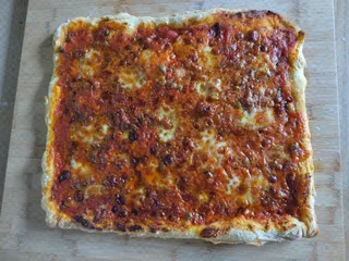 Sfincione Sardinian pizza