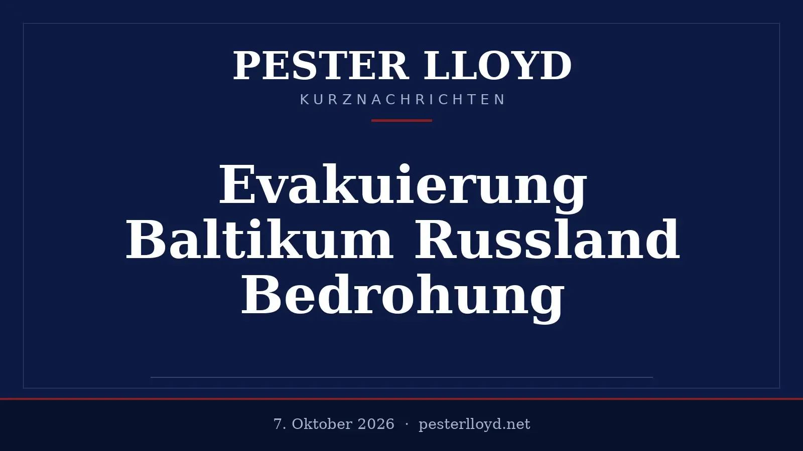 Evakuierungspläne für Baltikum bei Kriegsgefahr - Polen und Litauen bereiten sich vor