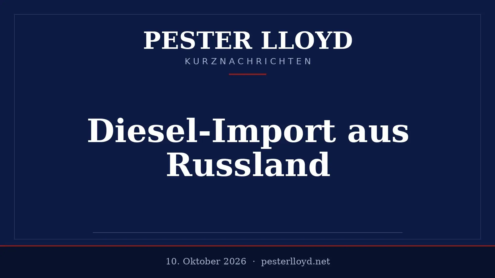 Selenskyj kritisiert US-Diesel-Deal mit Russland - „Geschenk an Putin“