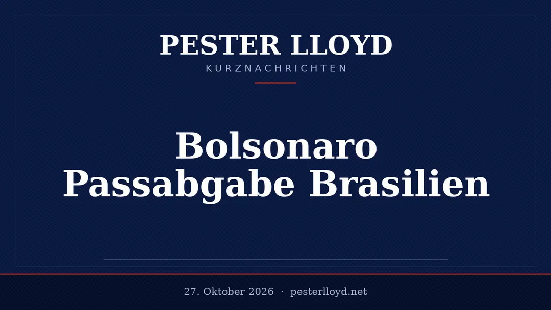 Bolsonaro darf Brasilien nicht verlassen - Geldwäscheverfahren zwingt zur Passabgabe