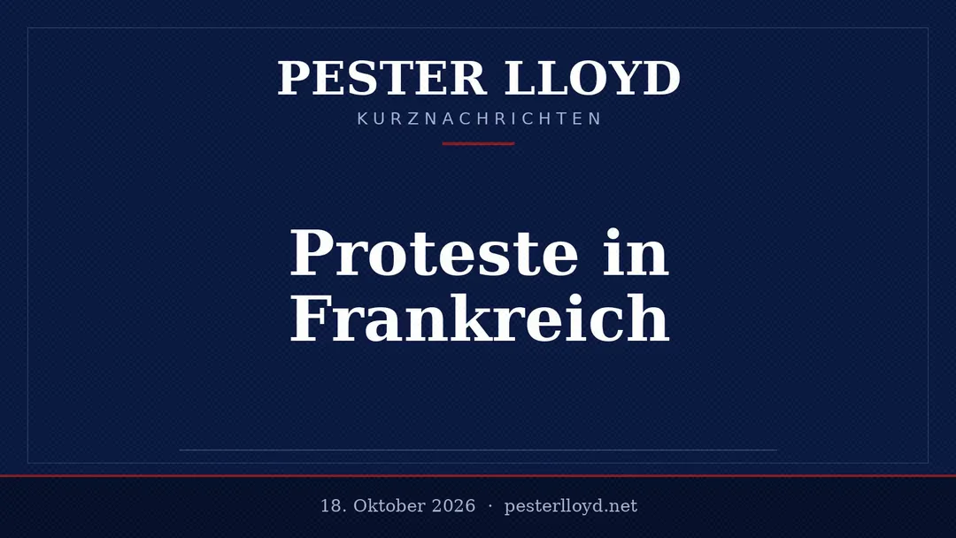 Massive Proteste in Frankreich – Gewalt eskaliert landesweit