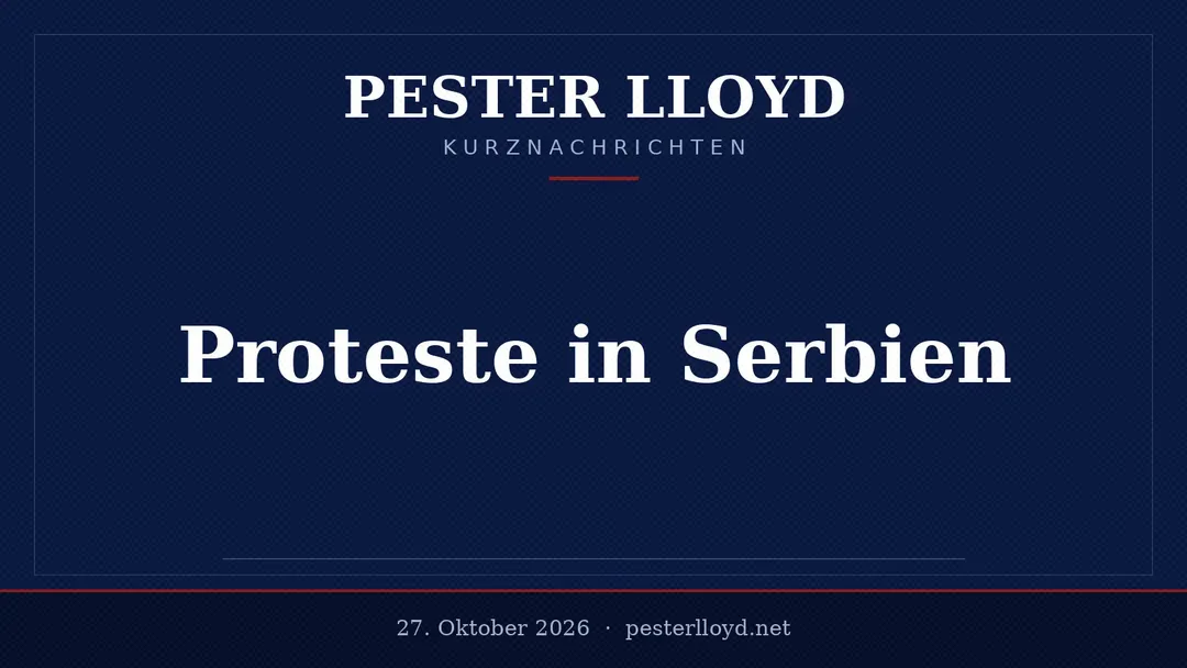 Unruhen in Serbien - Protestierende stürmen regierungsnahe Medien