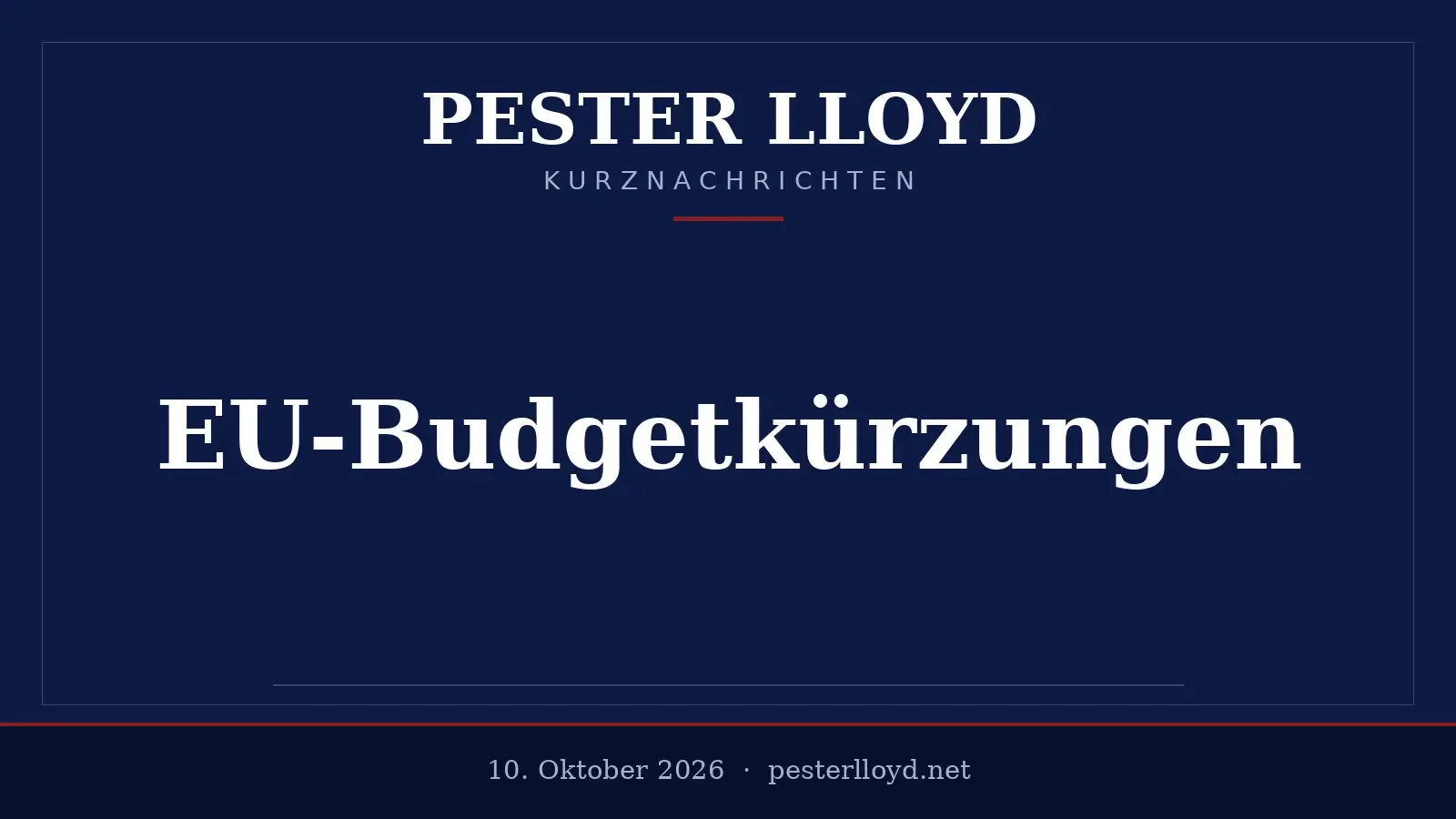 EU-Budgetkürzungen - Irischer Vorschlag sorgt für Spannungen